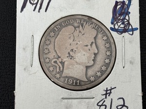 1911 Barber Half Dollar Only 1,406,000 Minted