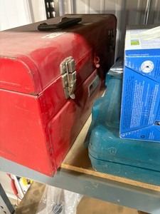 lot 26 image: Tool Box  Makita Drill  Walkie Talkies   phone