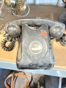 lot 46 image: Vintage Phone   Vintage Torch Stand