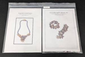 lot 11 image: Leslie Frazier Trumpet Flower Garland Necklace and Edwardian Ruffles Bracelet Bead Kits