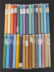 lot 12 image: Set of 30 Japanese Seed Bead Tubes Assorted Colors