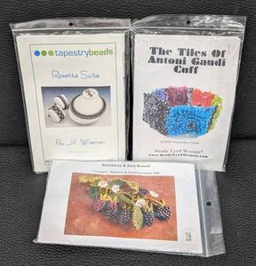 lot 13 image: Set of 3 Beaded Jewelry Kits with Instructions and Beads