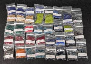 lot 14 image: Lot of 35 Miyuki Cube Bead Packs Assorted Colors