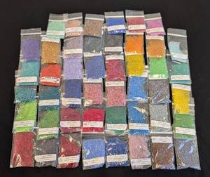 lot 22 image: Lot of 45 Matsuno Seed Bead Packs Assorted Colors