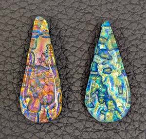 lot 29 image: Pair of Dichroic Glass Pendants
