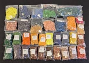lot 45 image: Collection of 33 Czech String Bead Packs in Assorted Colors