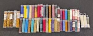 lot 63 image: Collection of 50 Toho and Miyuki Bead Tubes Assorted Colors