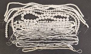lot 65 image: Assortment of White Stone Bead Strands