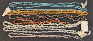 lot 76 image: Collection of 8 Stone Chip Bead Strands Assorted Gemstones 36 Inches Each