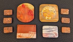 lot 80 image: Set of 10 Assorted Polished Stone Beads up to 2 Inches