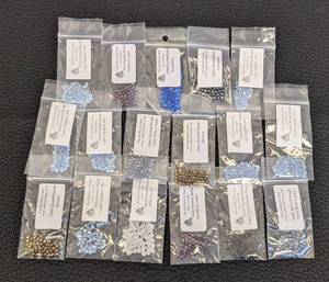 lot 87 image: Set of 17 Packs The Old Bicycle Shop Faceted Beads Assorted Colors