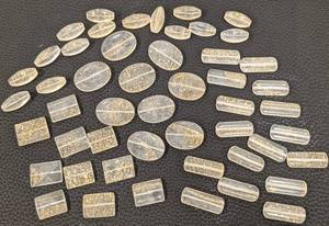 lot 89 image: Collection of Drilled Stone Beads in Mixed Shapes