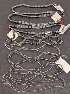 lot 94 image: Set of 11 Hematite Bead Strands in Various Shapes