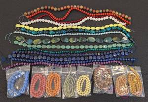 lot 122 image: Stone Bead Strands - 22 Assorted Colors