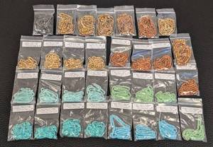 lot 150 image: Christie Marie Beads 3x5mm Pillow Beads (100) - 31 Packs, Assorted Colors