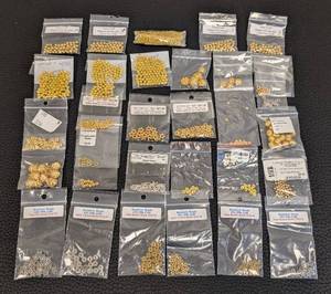 lot 155 image: Bead Caps & Finishing Beads - 31 Packs Gold-Tone Jewelry Findings