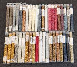 lot 157 image: Toho Seed Beads 110 - Assorted Colors, 41 Tubes