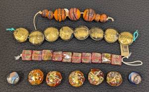 lot 171 image: Lampwork & Art Glass Bead Strands - Mixed Glass Bead Collection for Jewelry