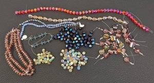 lot 185 image: Czech Glass Beads - Faceted Round Beads, 15-Strand Pack