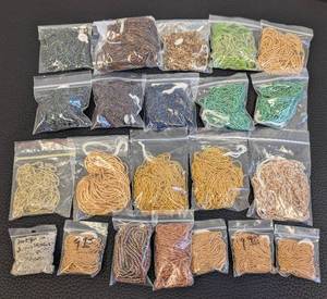 lot 190 image: Czech Glass Seed Bead Strands - 22 Packs, Assorted Colors