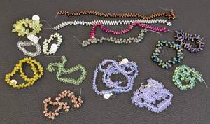 lot 193 image: 18 Czech Glass Teardrop Bead Strands - 4x6mm