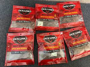 lot 231 image: 6 Bags Of Jack Links Spicy Red Pepper Jerky