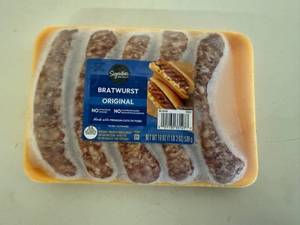 lot 86 image: C. 4x 1lb 3oz Bratwurst Orginal
