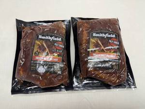 lot 230 image: 2x 12 Slab St. Louis Style Spareribs(fully cooked)-Sweet & Smoky BBQ Sauce
