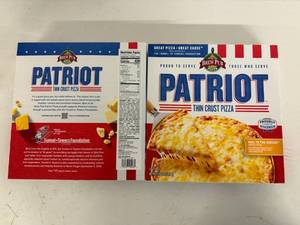 lot 99 image: 3x Brew Pub Patriot Thin Crust Cheese Pizza