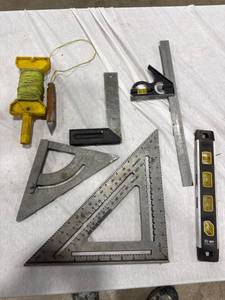 lot 1340 image: Assorted Measuring & Leveling Tools