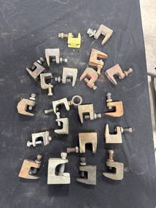 lot 1366 image: Assorted Metal Beam Clamps