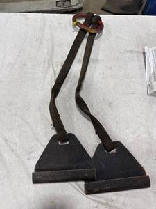 lot 1417 image: Metal Stirrups with Straps