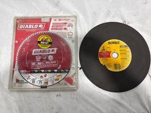 lot 1429 image: Diablo Saw Blade & DeWalt Cut-Off Wheel