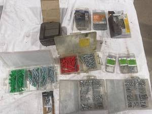 lot 1464 image: Assorted Hardware Fastener Lot