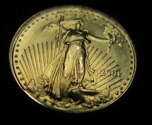 lot 58 image: 2001 Am. Eagle $5 Gold 110th OZ