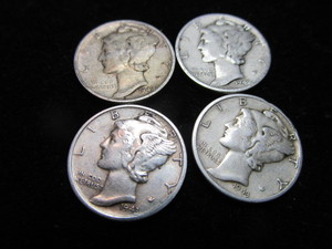 Mercury Dimes 1942-1943