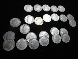 lot 77 image: Roosevelt Dimes 1946-1964