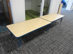 lot 728 image: LAKESHORE,  RAINBOW,  HEIGHT ADJUSTABLE TABLES