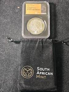 2022 S. AFRICAN LION 1 TROY OZ .999 FINE SILVER NGC PF70 ULTRA CAMEO