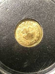 HALF GRAM .9999 FINE GOLD MONARCH METALS ROUND IN CASE