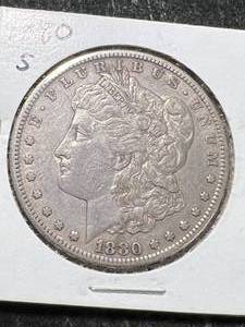 lot 52 image: 1880-S US MORGAN SILVER DOLLAR