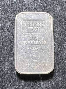 lot 55 image: 1 TROY OZ .999 FINE SILVER ASSAY BAR