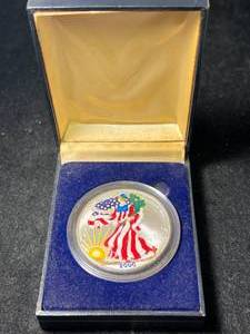lot 70 image: 2000 AMERICAN SILVER EAGLE IN COLOR