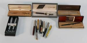 lot 22 image: Vintage Pen Lot (Cross  Parker  Colibri  Pierre Cardin)