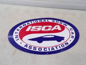 lot 29 image: ISCA International Show Car Association Metal Sign