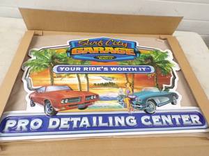 lot 30 image: Surf City Garage Foam Core Sign  Great for Man Cave