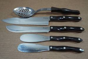 Vintage Cutco Knives and Slotted Spoon