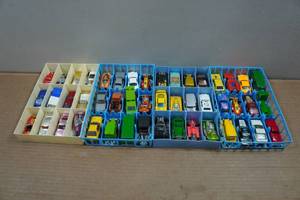 lot 118 image: Hot Wheels Die Cast Cars in Storage Trays