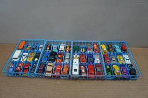 lot 120 image: Hot Wheels Die Cast Cars in Storage Trays