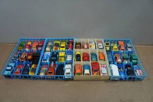 lot 121 image: Matchbox Die Cast Cars in Storage Trays